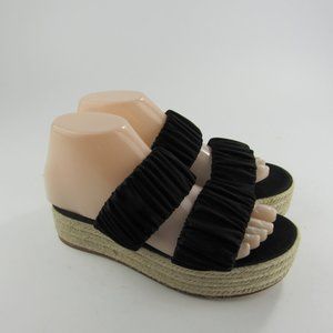 Mercedes Castillo Espadrille Sandals Wedge Black